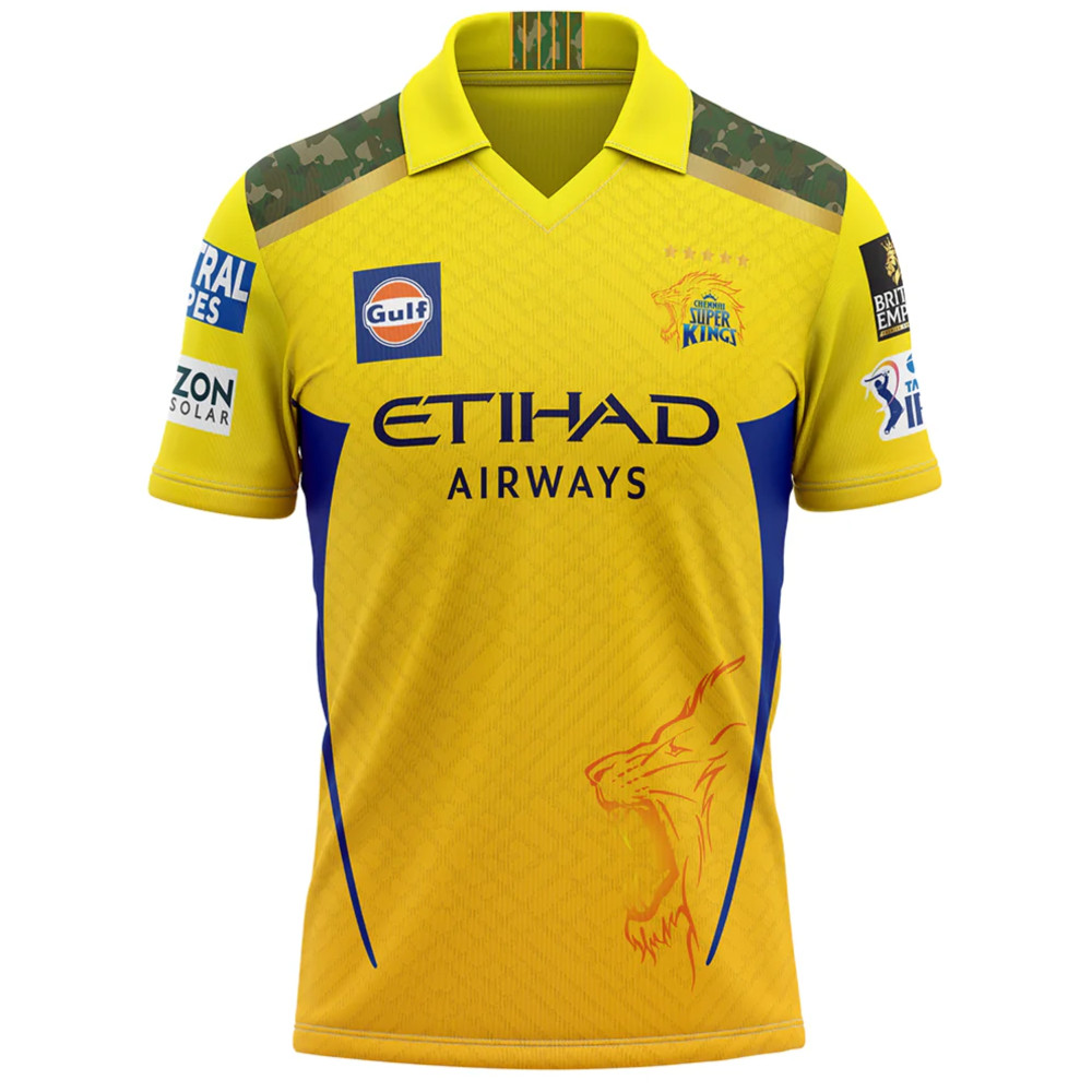 Chennai Super Kings IPL Replica Jersey 2025 (CSK 2025 With Name Personalization) Chennai Super Kings IPL Replica Jersey 2025 (CSK 2025 With Name Personalization)