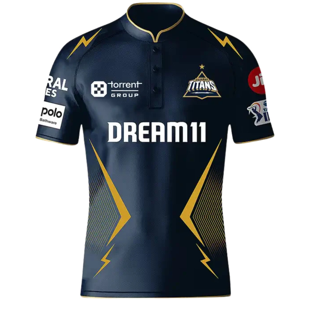 Gujrat Titans IPL Replica Cricket Jersey 2025 (GT 2025 With Name Personalization) Gujrat Titans IPL Replica Cricket Jersey 2025 (GT 2025 With Name Personalization)