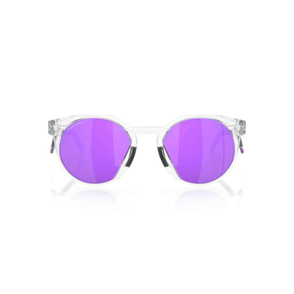 Oakley HSTN Metal Matte Clear Prizm Violet Sunglass Oakley HSTN Metal Matte Clear Prizm Violet Sunglass