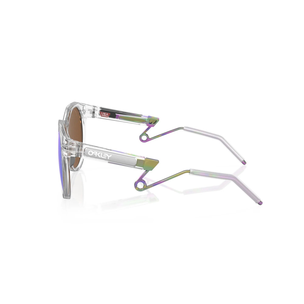 Oakley HSTN Metal Matte Clear Prizm Violet Sunglass Oakley HSTN Metal Matte Clear Prizm Violet Sunglass