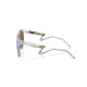 Oakley HSTN Metal Matte Clear Prizm Violet Sunglass Oakley HSTN Metal Matte Clear Prizm Violet Sunglass
