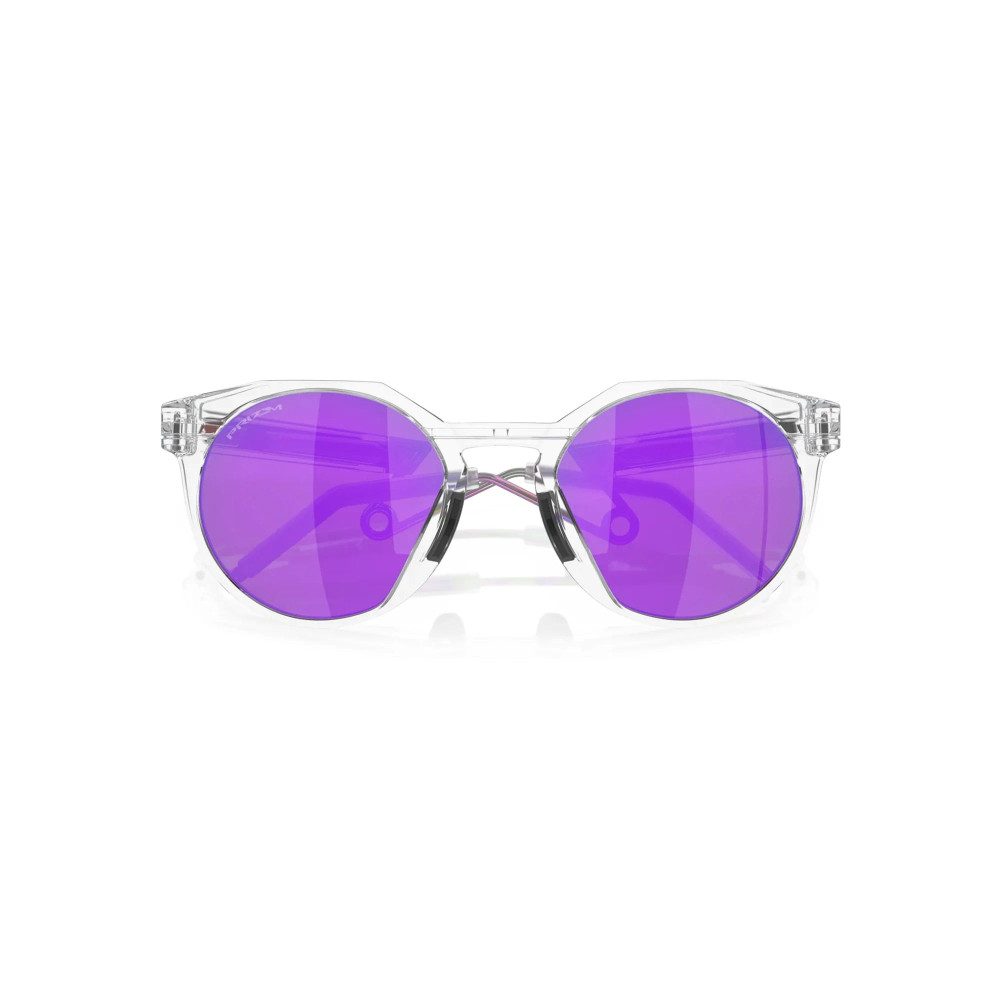 Oakley HSTN Metal Matte Clear Prizm Violet Sunglass Oakley HSTN Metal Matte Clear Prizm Violet Sunglass
