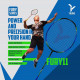 YOUNG Fury 11 Graphite Professional Badminton Racket, Lightweight, High Modulus 24-Ton Graphite, Strung, Includes Full Cover