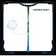 YOUNG Fury 11 Graphite Professional Badminton Racket, Lightweight, High Modulus 24-Ton Graphite, Strung, Includes Full Cover