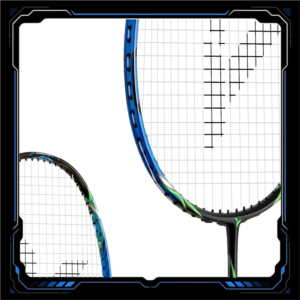 YOUNG Fury 11 Graphite Professional Badminton Racket, Lightweight, High Modulus 24-Ton Graphite, Strung, Includes Full Cover