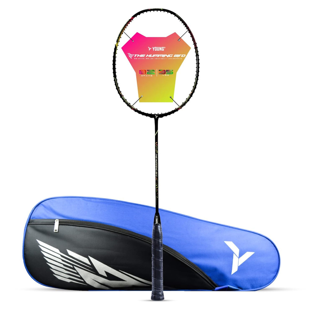 Young The Humming Bird Black Green Red Badminton Racket + R2 Black Blue Kitbag Combo Young The Humming Bird Black Green Red Badminton Racket + R2 Black Blue Kitbag Combo