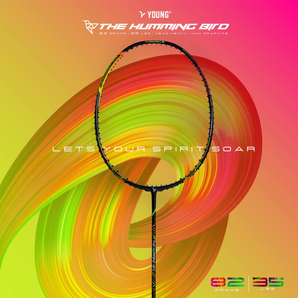 Young The Humming Bird Black Green Red Badminton Racket + R2 Black Blue Kitbag Combo Young The Humming Bird Black Green Red Badminton Racket + R2 Black Blue Kitbag Combo