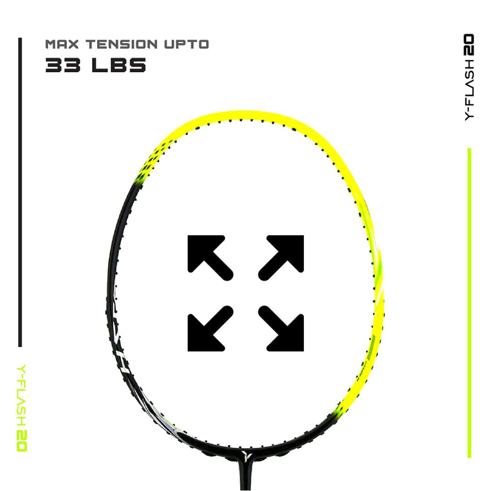 Young Y Flash 20 (74g, 40T Japanese Graphite) Advanced Unstrung Badminton Racquet (Black Green) Young Y Flash 20 (74g, 40T Japanese Graphite) Advanced Unstrung Badminton Racquet (Black Green)