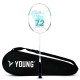 Young Dragonfly Superlite (72g, Hyper-Light) 30 LBS | UHM Japanese Carbon Fibre | Lightweight & Super-Speed | Head Heavy Graphite Badminton Racket with Customization and Full Cover (White)