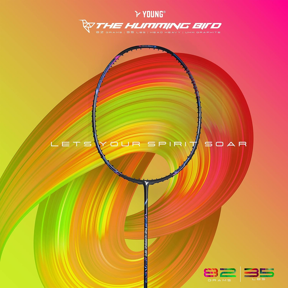 Young The Humming Bird Black Blue Red Badminton Racket + R2 Black Gold Kitbag Combo Young The Humming Bird Black Blue Red Badminton Racket + R2 Black Gold Kitbag Combo