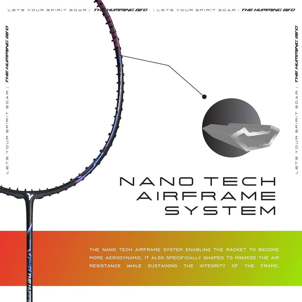 Young The Humming Bird Black Blue Red Badminton Racket + R2 Black Gold Kitbag Combo Young The Humming Bird Black Blue Red Badminton Racket + R2 Black Gold Kitbag Combo