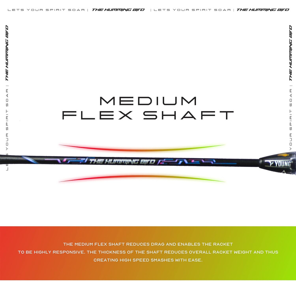 Young The Humming Bird Black Blue Red Badminton Racket + R2 Black Gold Kitbag Combo Young The Humming Bird Black Blue Red Badminton Racket + R2 Black Gold Kitbag Combo