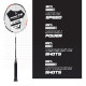 Young Aero 75 Ultra Light (75g, Pro-Grade) Strung Badminton Racket with Free Cover - Ultra Graphite Uni-Body Construction