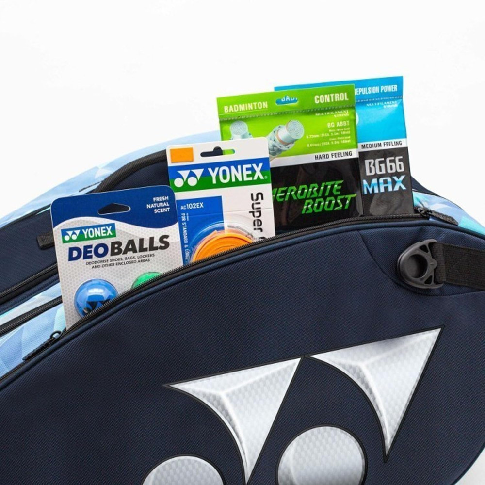 YONEX Badminton Champion Racquet Bag 22926T BT6-SR|6 Zipper Compartment for Saparate Storage of 9 Rackets,Shoes and Clothes|High Density EVA |Anti-Theft Zipper Locking System|Hand-Carry