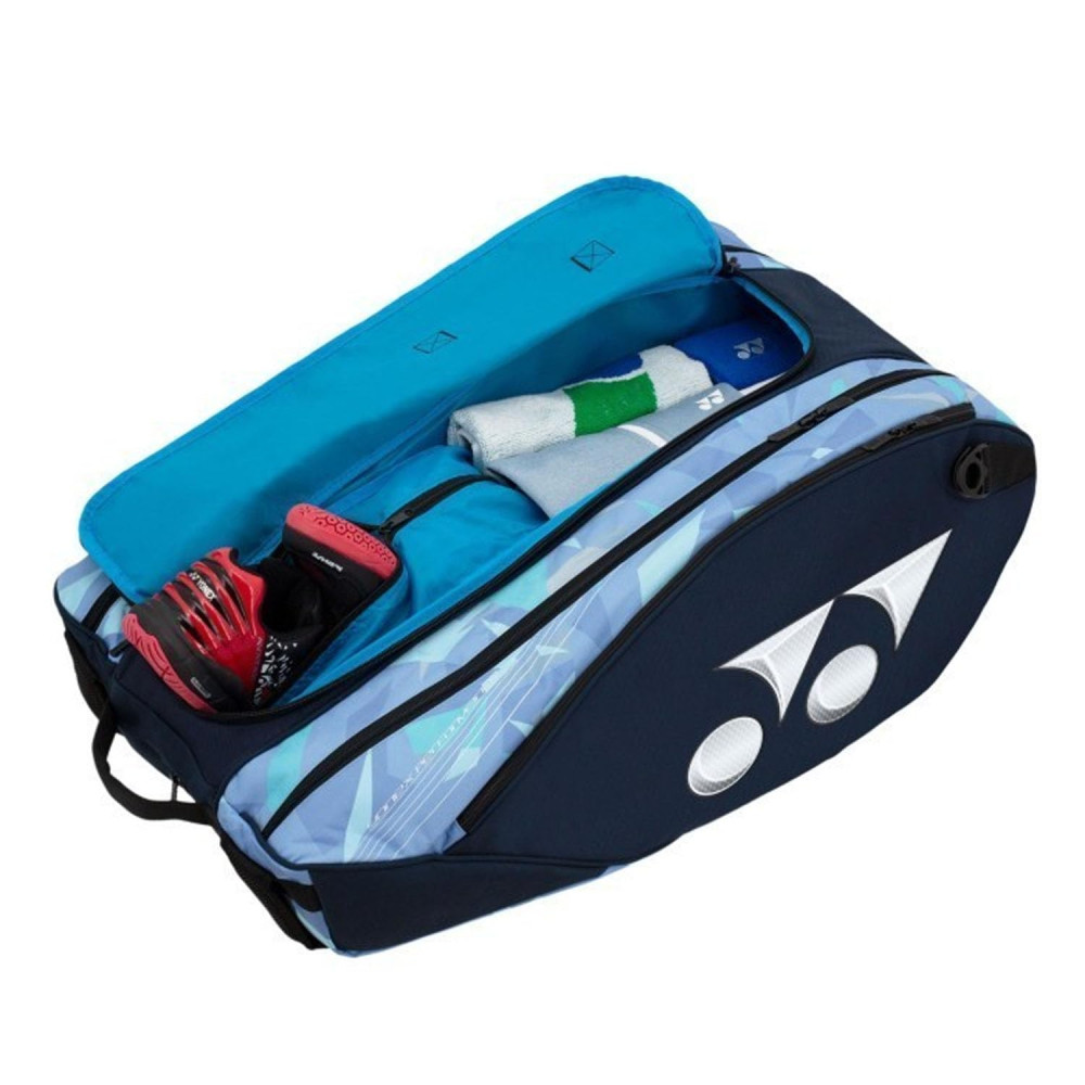 YONEX Badminton Champion Racquet Bag 22926T BT6-SR|6 Zipper Compartment for Saparate Storage of 9 Rackets,Shoes and Clothes|High Density EVA |Anti-Theft Zipper Locking System|Hand-Carry