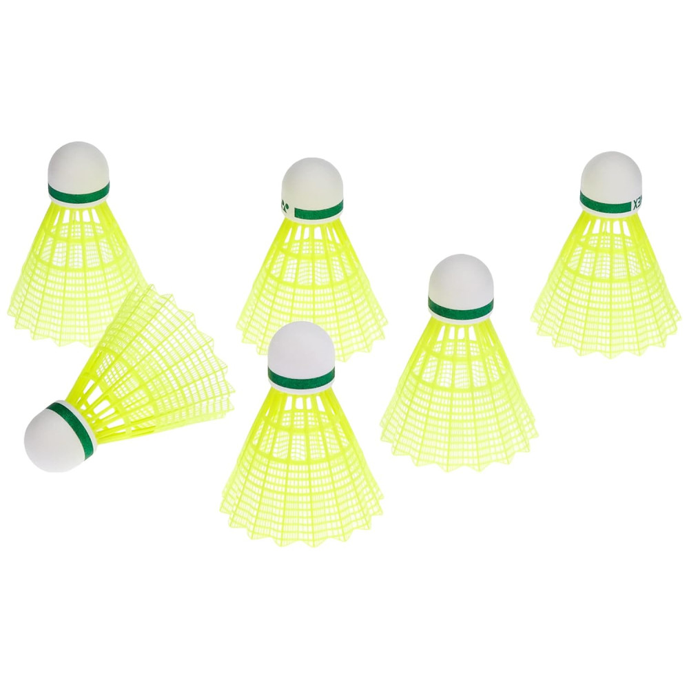 Yonex Mavis 200i Nylon Shuttle Cock, Pack of 6 (Yellow)
