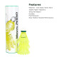 Yonex Mavis 2000 Green Cap Nylon Shuttlecock, Pack of 6 - Made in Japan