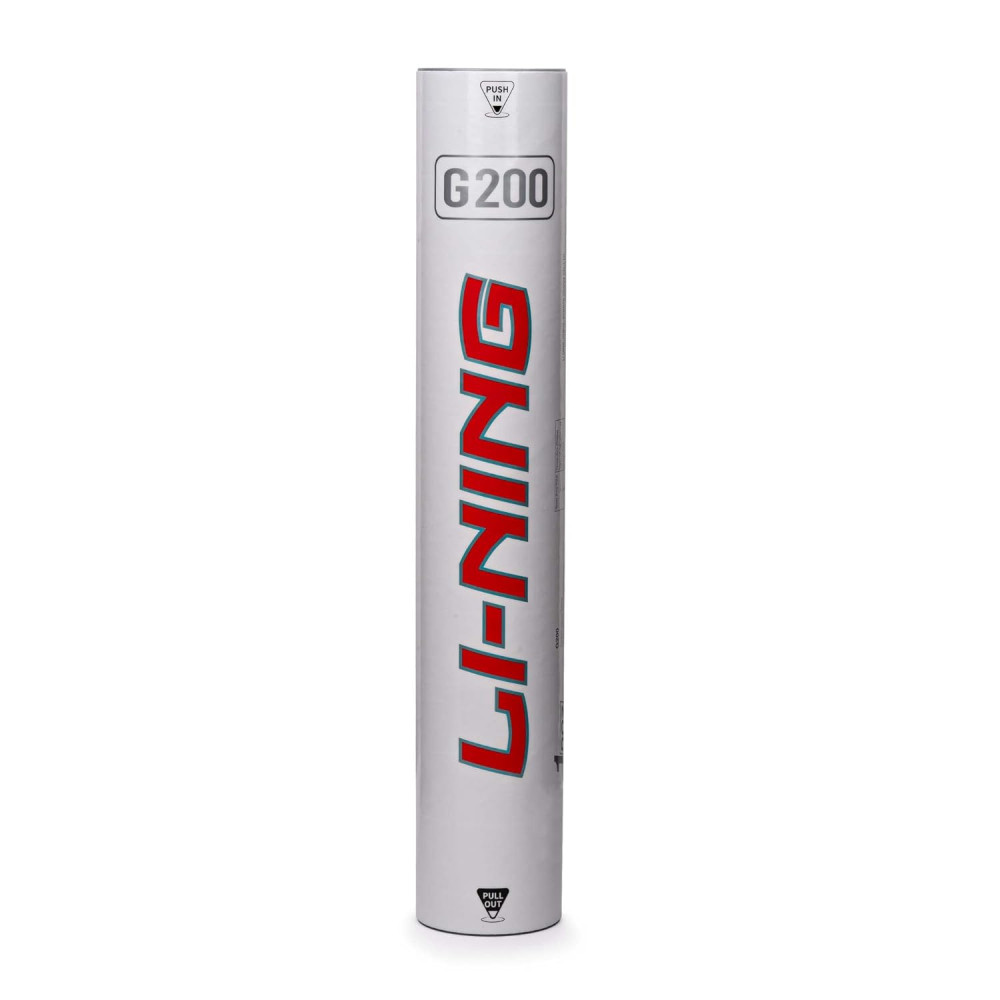 Li-Ning G200 Feather Shuttlecock (Speed 77) (White) - Pack of 12