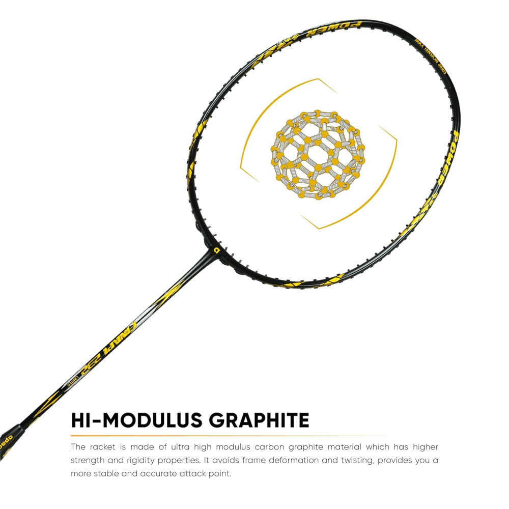 Apacs Finapi 232 Limited Edition (38 LBS Mega Tension) Made in Vietnam | Japanese Graphite Unstrung Badminton Racket (Black Red Gold)