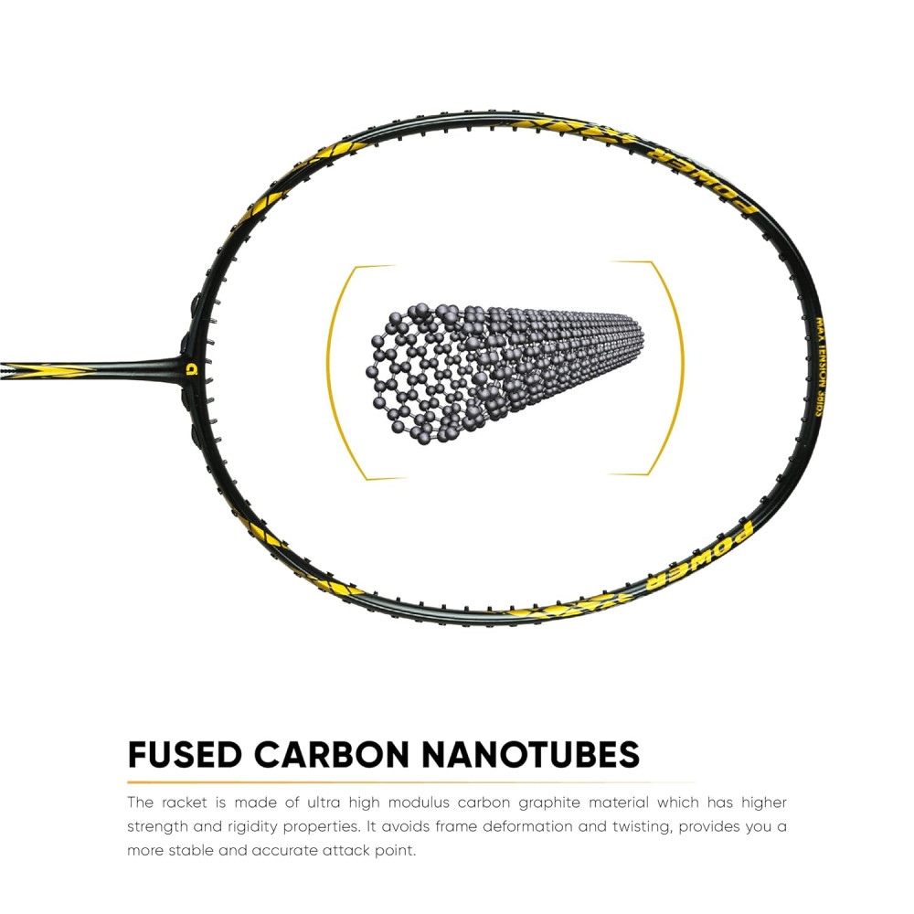 Apacs Finapi 232 Limited Edition (38 LBS Mega Tension) Made in Vietnam | Japanese Graphite Unstrung Badminton Racket (Black Red Gold)