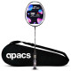 Apacs Finapi 232 (Unstrung, 38 LBS Max Tension) Made in Vietnam | 100% Japanese Graphite | High Modulus | High Power Badminton Racket with Free Full Cover | G1-4 1/4 inches (Black)