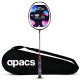 Apacs Finapi 232 (Unstrung, 38 LBS Max Tension) Made in Vietnam | 100% Japanese Graphite | High Modulus | High Power Badminton Racket with Free Full Cover | G1-4 1/4 inches (Black)