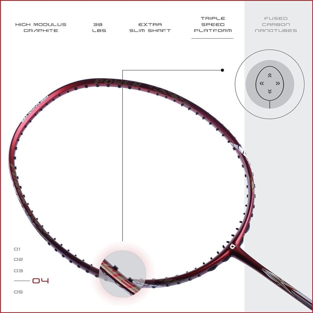 Apacs Finapi 232 (Unstrung, 38 LBS Max Tension) Made in Vietnam | 100% Japanese Graphite | High Modulus | High Power Badminton Racket with Free Full Cover | G1-4 1/4 inches (Black)