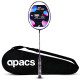 Apacs Finapi 232 (Unstrung, 38 LBS Max Tension) Made in Vietnam | 100% Japanese Graphite | High Modulus | High Power Badminton Racket with Free Full Cover | G1-4 1/4 inches (Black)