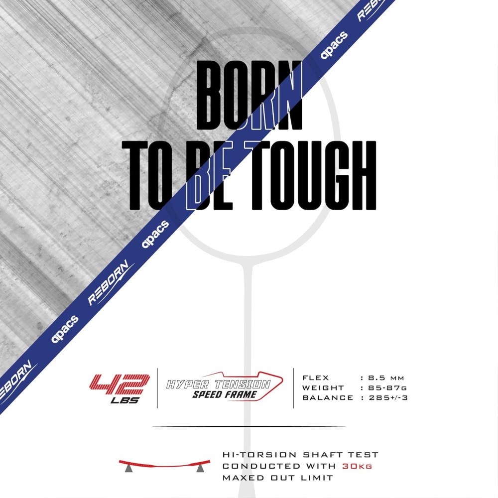Apacs Finapi 232 Reborn (Unstrung, 42 LBS Mega Tension, World's Toughest Frame) Power Series Badminton Racket | Made with 100% Japanese Ultra Graphite Badminton Racquet with Full Cover (Black)