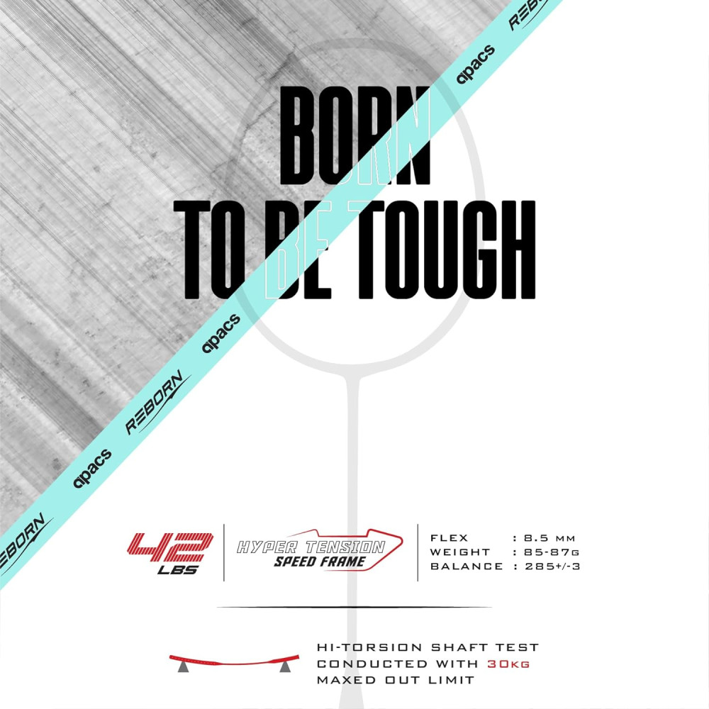 Apacs Finapi 232 Reborn (Unstrung, 42 LBS Mega Tension, World's Toughest Frame) Power Series Badminton Racket | Made with 100% Japanese Ultra Graphite Badminton Racquet with Full Cover (Black)