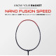 Apacs Nano Fusion Speed 722 (76 grams, Made in Vietnam) Ulta Light Weight | Japanese Graphite Unstrung Badminton Racket with Free Full Cover | G2-4 1/8 inches (Grey)