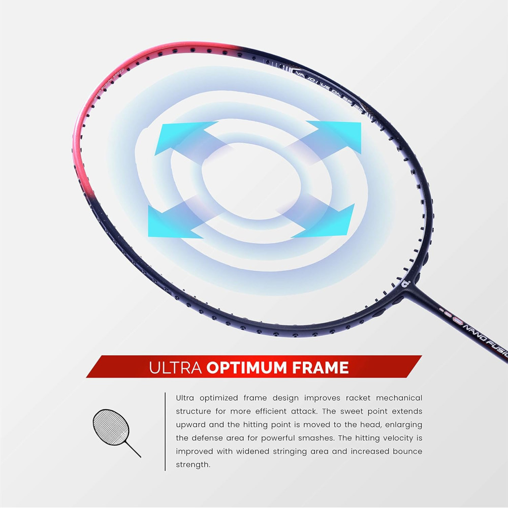 Apacs Nano Fusion Speed 722 (76 grams, Made in Vietnam) Ulta Light Weight | Japanese Graphite Unstrung Badminton Racket with Free Full Cover | G2-4 1/8 inches (Grey)