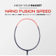 Apacs Nano Fusion Speed 722 (76 grams, Made in Vietnam) Ulta Light Weight | Japanese Graphite Unstrung Badminton Racket with Free Full Cover | G2-4 1/8 inches (Grey)