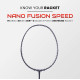 Apacs Nano Fusion Speed 722 (76 grams, Made in Vietnam) Ulta Light Weight | Japanese Graphite Unstrung Badminton Racket with Free Full Cover | G2-4 1/8 inches (Grey)