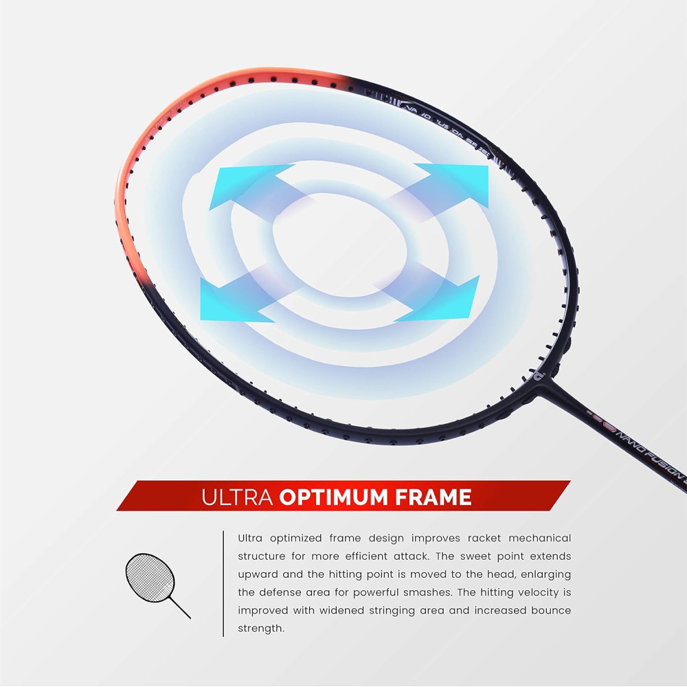 Apacs Nano Fusion Speed 722 (76 grams, Made in Vietnam) Ulta Light Weight | Japanese Graphite Unstrung Badminton Racket with Free Full Cover | G2-4 1/8 inches (Grey)