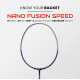 Apacs Nano Fusion Speed 722 (76 grams, Made in Vietnam) Ulta Light Weight | Japanese Graphite Unstrung Badminton Racket with Free Full Cover | G2-4 1/8 inches (Grey)