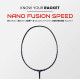 Apacs Nano Fusion Speed 722 (76 grams, Made in Vietnam) Ulta Light Weight | Japanese Graphite Unstrung Badminton Racket with Free Full Cover | G2-4 1/8 inches (Grey)