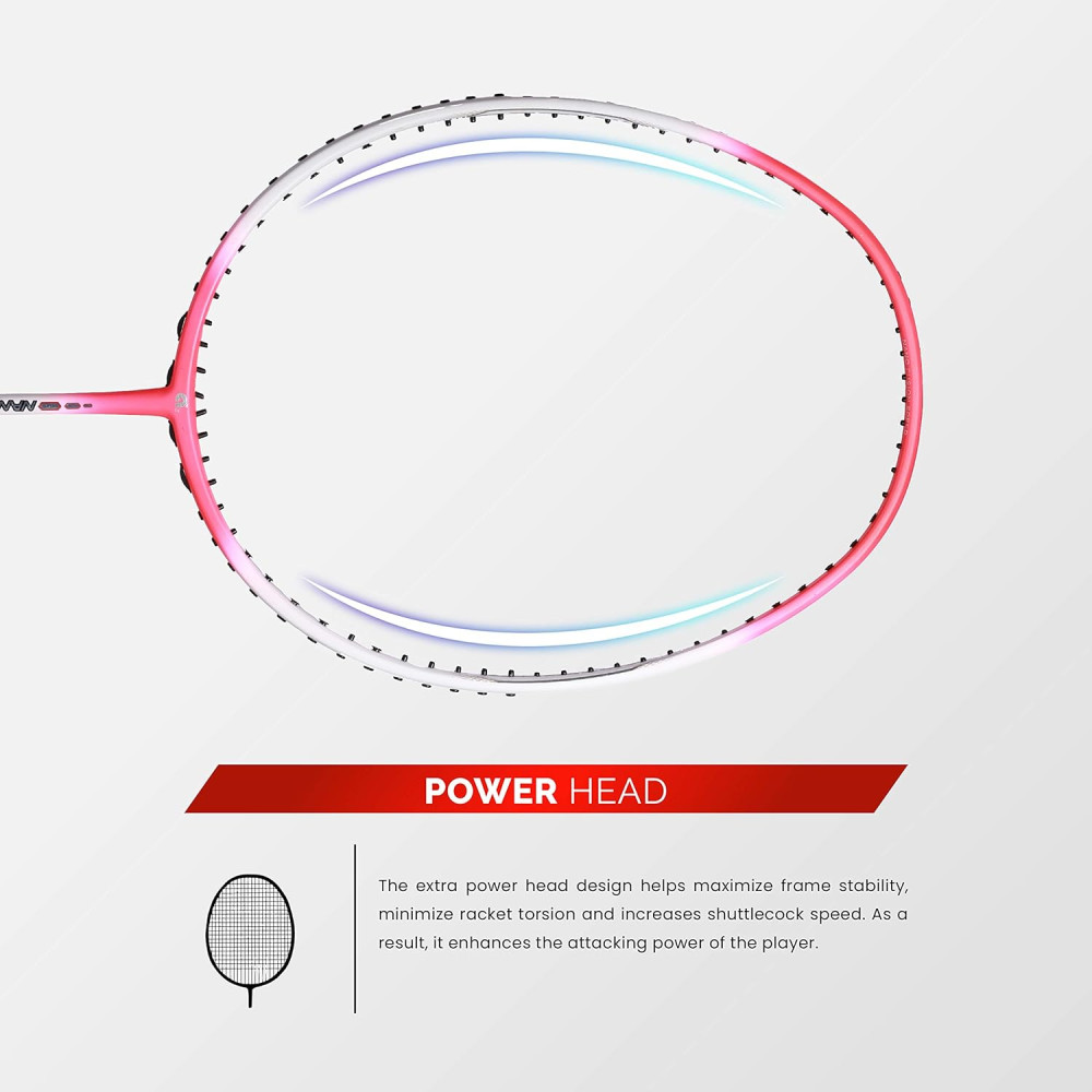 Apacs Nano Fusion Speed 722 (76 grams, Made in Vietnam) Ulta Light Weight | Japanese Graphite Unstrung Badminton Racket with Free Full Cover | G2-4 1/8 inches (Grey)