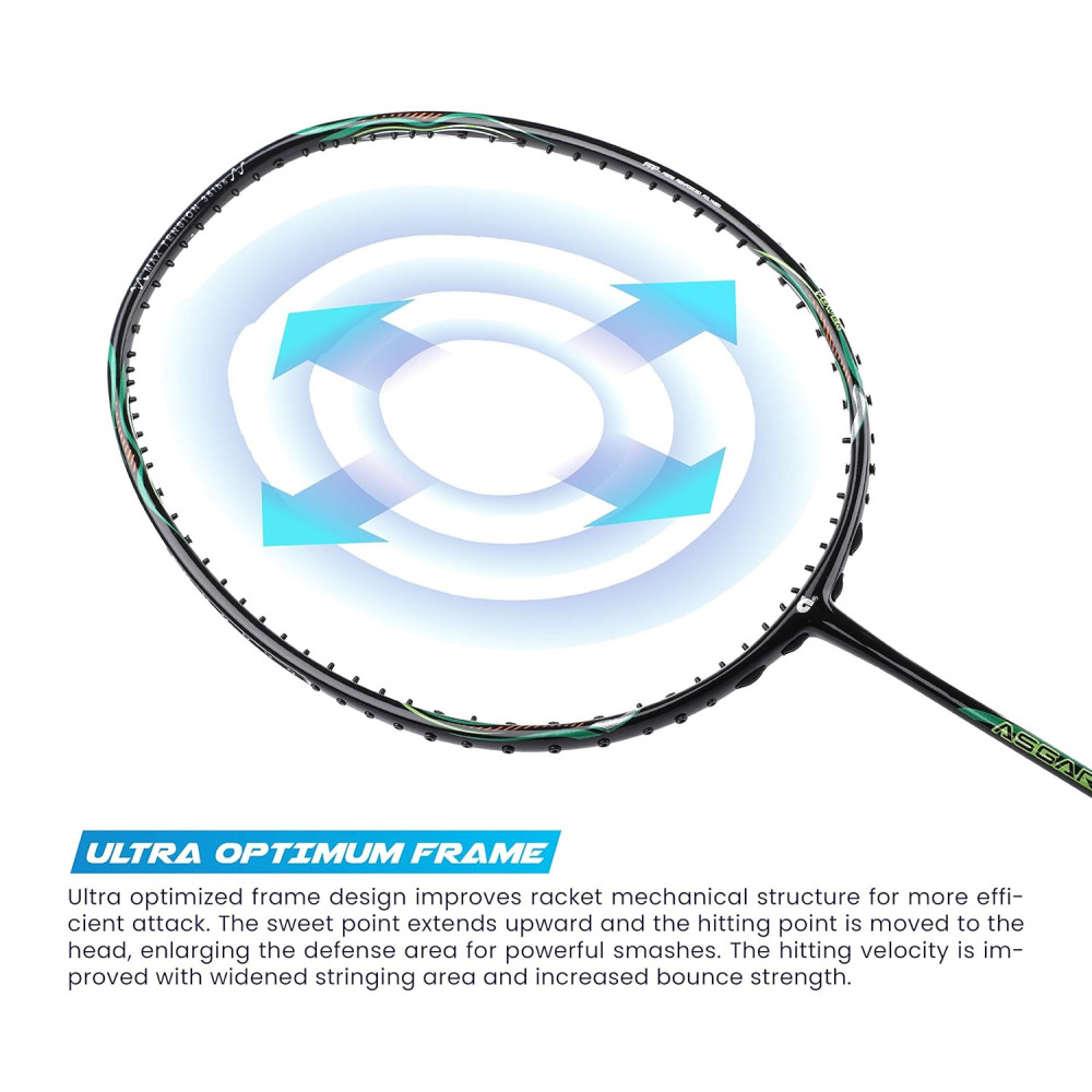 Apacs Asgardia Lite (73 grams Ultra Lightweight) Made in Vietnam | Japanese Graphite Unstrung Badminton Racket with Full Cover | G2-4 1/8 inches (Purple)
