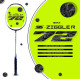 APACS Z-Ziggler 72 (30 LBS, 72g) Unstrung Badminton Racket with Full Cover (Black Blue)