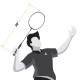 Apacs Z-Ziggler Lite (76g, 33 LBS) Unstrung Graphite Frame Badminton Racquet with Full Cover (Black/Dark Grey)