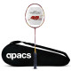 Apacs Finapi 232 Xtra Power (40LBS, 100% Top Grade UHM Japanese Graphite) Extra Strong Professional Unstrung Badminton Racket with Free Full Cover (Red Gold)