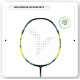 YOUNG Fury 7 Graphite Lightweight Professional Badminton Racket, Head Light, High Modulus Graphite, Strung, (Black/Yellow), Includes Full Cover