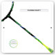 YOUNG Fury 7 Graphite Lightweight Professional Badminton Racket, Head Light, High Modulus Graphite, Strung, (Black/Yellow), Includes Full Cover