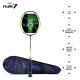 YOUNG Fury 7 Graphite Lightweight Professional Badminton Racket, Head Light, High Modulus Graphite, Strung, (Black/Yellow), Includes Full Cover