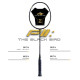 Young Black Bird P11 (30T Top Grade Japanese Graphite, 32LBS) Power-Speed Frame, Head Heavy Performance Grade Badminton Racket with Full Cover