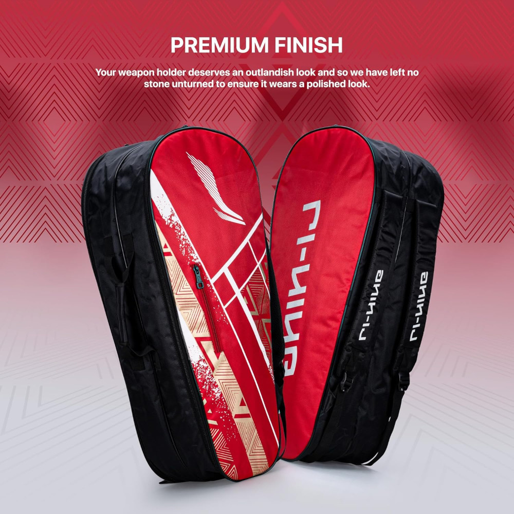 Li-Ning Raider Max Double Zipper Polyester Badminton Kit Bag | Unbreakable Zippers | Easy Mobility | Unisex - Men, Boys, Girls, Women Li-Ning Raider Max Double Zipper Polyester Badminton Kit Bag | Unbreakable Zippers | Easy Mobility | Unisex - Men, Boys, Girls, Women