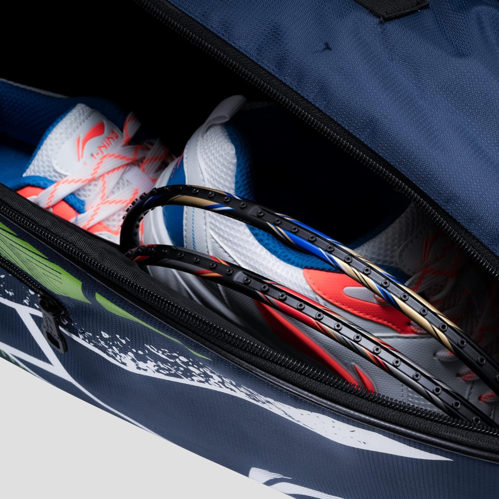 Li-Ning Raider Max Double Zipper Polyester Badminton Kit Bag | Unbreakable Zippers | Easy Mobility | Unisex - Men, Boys, Girls, Women Li-Ning Raider Max Double Zipper Polyester Badminton Kit Bag | Unbreakable Zippers | Easy Mobility | Unisex - Men, Boys, Girls, Women