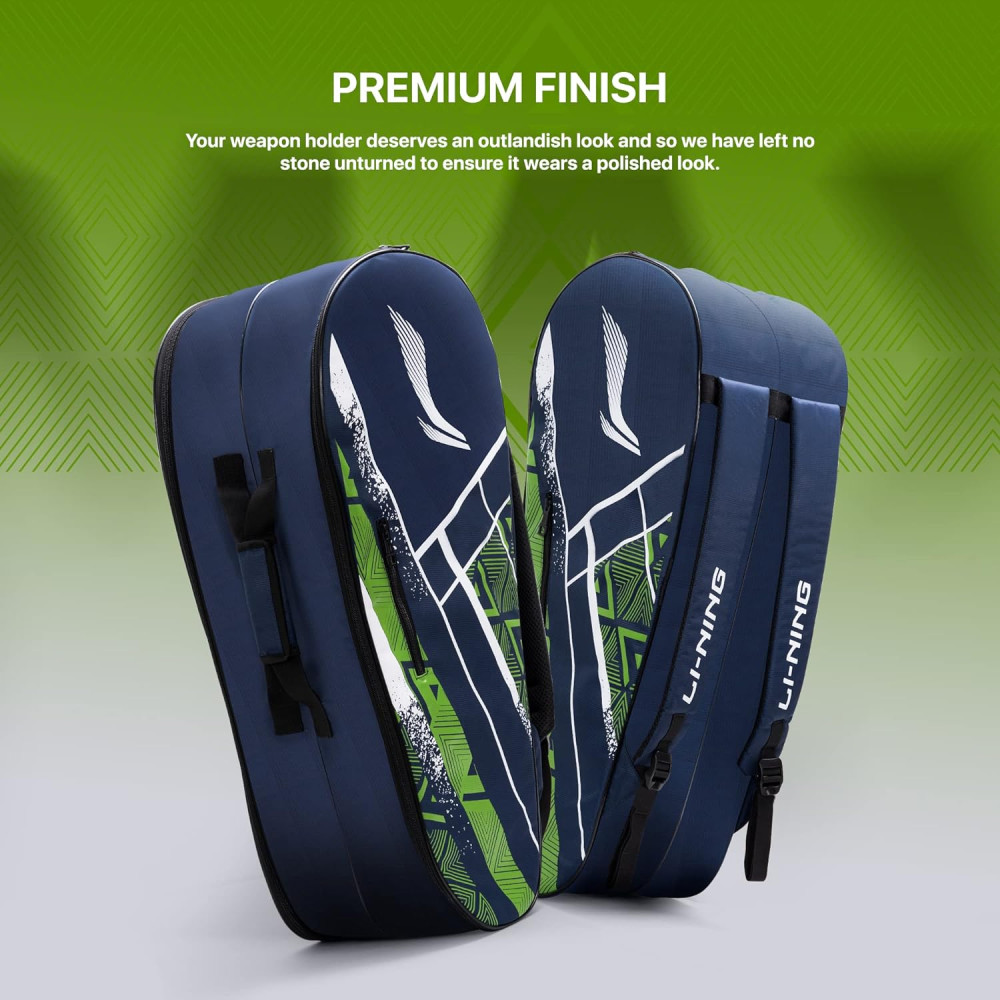 Li-Ning Raider Max Double Zipper Polyester Badminton Kit Bag | Unbreakable Zippers | Easy Mobility | Unisex - Men, Boys, Girls, Women Li-Ning Raider Max Double Zipper Polyester Badminton Kit Bag | Unbreakable Zippers | Easy Mobility | Unisex - Men, Boys, Girls, Women