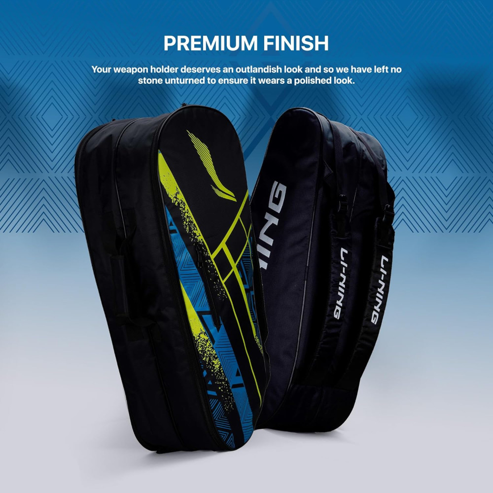 Li-Ning Raider Max Double Zipper Polyester Badminton Kit Bag | Unbreakable Zippers | Easy Mobility | Unisex - Men, Boys, Girls, Women Li-Ning Raider Max Double Zipper Polyester Badminton Kit Bag | Unbreakable Zippers | Easy Mobility | Unisex - Men, Boys, Girls, Women